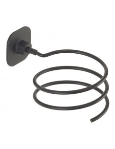 Porta asciugacapelli parete Gedy TE55 14 TEIDE Nero