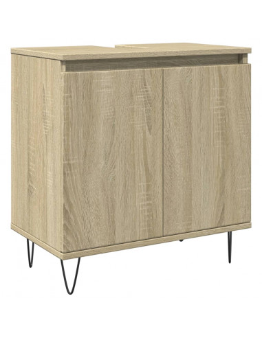 Mobile da Bagno Rovere Sonoma 58x33x60 cm in Legno Multistrato