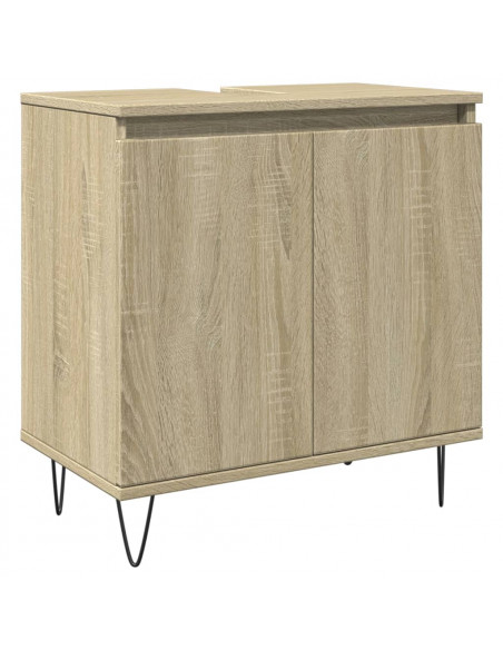 Mobile da Bagno Rovere Sonoma 58x33x60 cm in Legno Multistrato