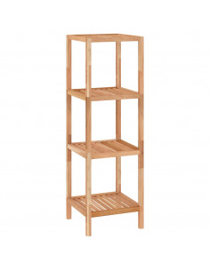 Scaffale da Bagno 36x36x112 cm in Legno Massello di Noce 2