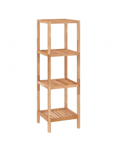 Scaffale da Bagno 36x36x112 cm in Legno Massello di Noce