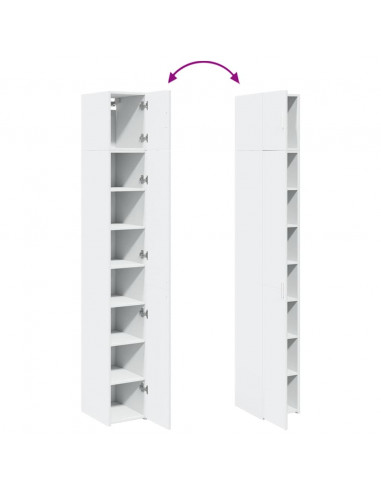 Mobile Sottile Bianco 30x42,5x225 cm in Truciolato