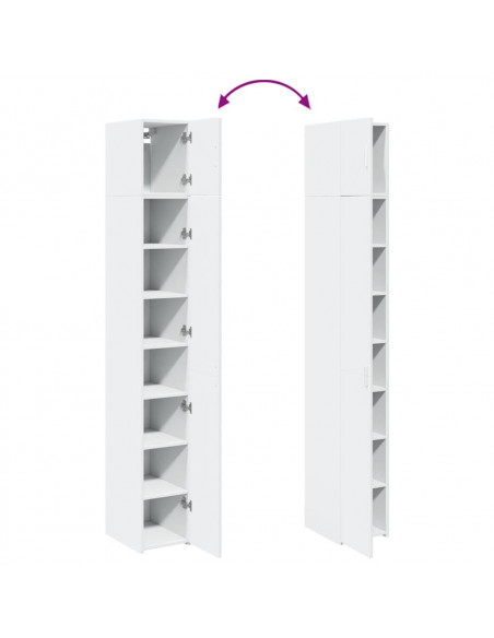 Mobile Sottile Bianco 30x42,5x225 cm in Truciolato