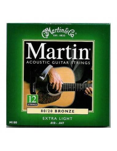 Muta 12 corde acustica Martin & Co MA180 SUPERIOR PERFOMANCE Extra Lig