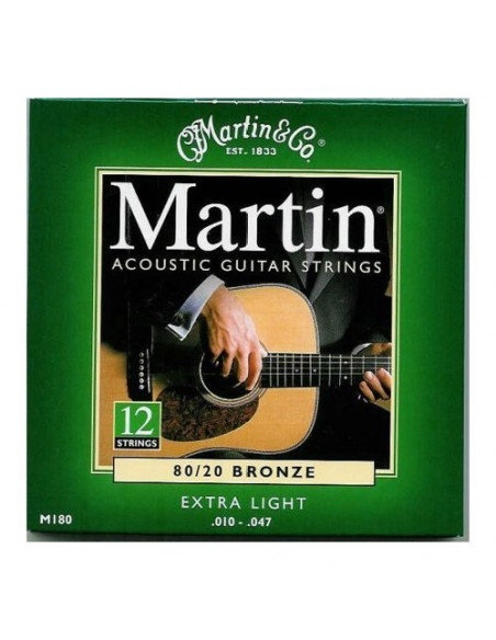 Muta 12 corde acustica Martin & Co MA180 SUPERIOR PERFOMANCE Extra Lig