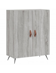 Credenza Grigio Sonoma 69,5x34x180 cm in Legno Multistrato 2