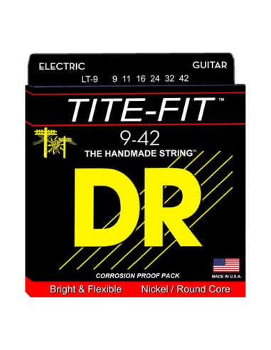 Muta corde chitarra elettrica DR LT 9 TITE FIT Light