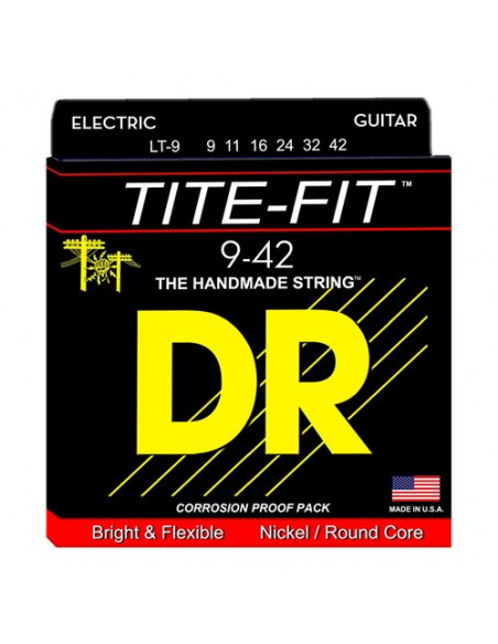Muta corde chitarra elettrica DR LT 9 TITE FIT Light