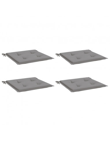 Cuscini per Sedia 4 pz Grigi 50x50x3 cm in Tessuto Oxford