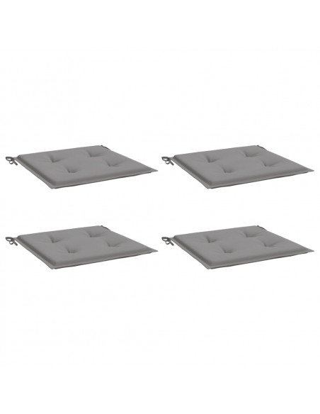 Cuscini per Sedia 4 pz Grigi 50x50x3 cm in Tessuto Oxford