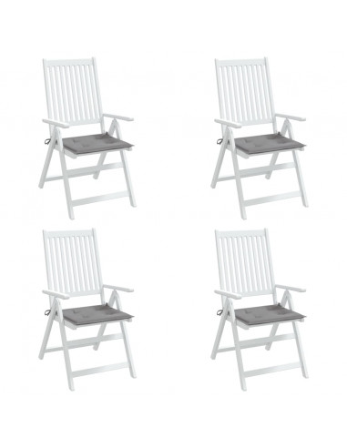 Cuscini per Sedia 4 pz Grigi 50x50x3 cm in Tessuto Oxford