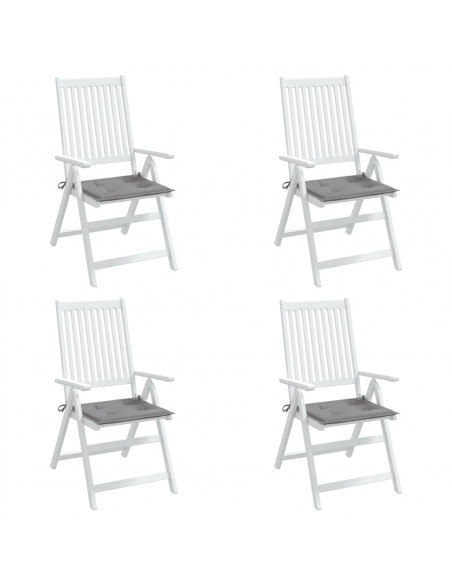 Cuscini per Sedia 4 pz Grigi 50x50x3 cm in Tessuto Oxford
