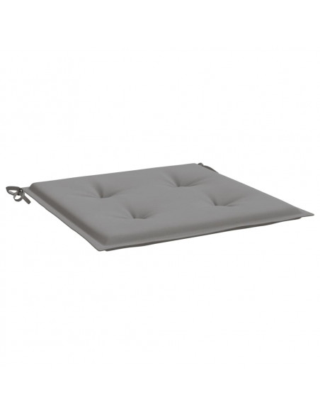 Cuscini per Sedia 4 pz Grigi 50x50x3 cm in Tessuto Oxford