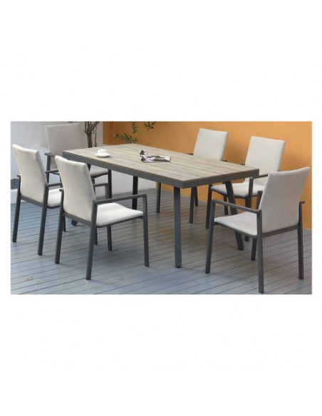 Set tavolo e sedie Amicasa ALEX Antracite