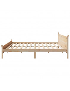 Letto senza Materasso 200x200 cm in Legno Massello di Pino