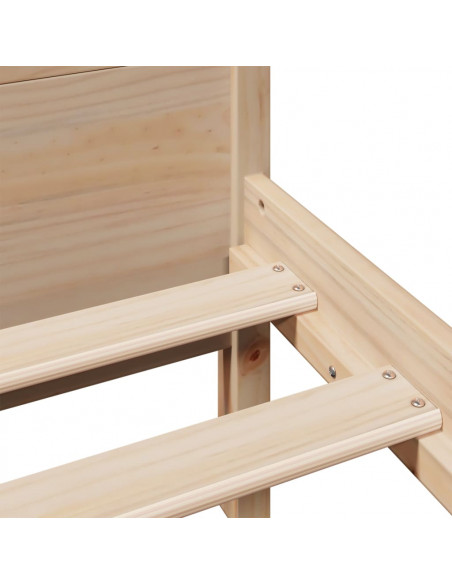 Letto senza Materasso 200x200 cm in Legno Massello di Pino