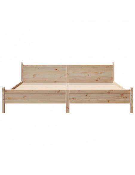 Letto senza Materasso 200x200 cm in Legno Massello di Pino