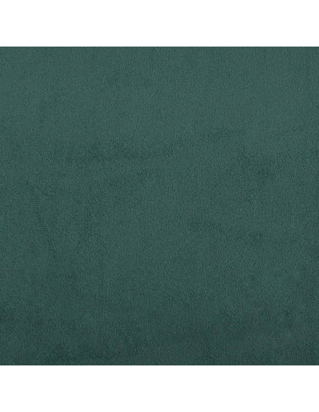 Divano a 3 Posti con Poggiapiedi Verde scuro 180 cm in Velluto