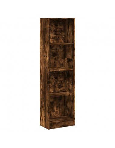 Libreria Rovere Fumo 40x24x176 cm in Legno Multistrato
