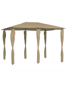 Gazebo con Montanti Rivestiti 3x4x2,6 m Talpa 160 g/m² 2