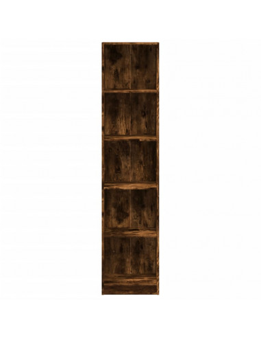 Libreria Rovere Fumo 40x24x176 cm in Legno Multistrato