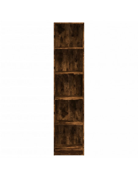 Libreria Rovere Fumo 40x24x176 cm in Legno Multistrato