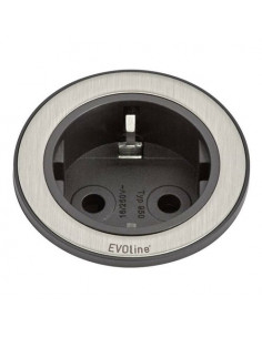 Multipresa mobile Evoline 159280001100 ONE Nero e Inox Nero e Inox