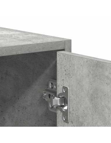 Mobile da Bagno Grigio Cemento 30x30x183,5 cm Legno Multistrato