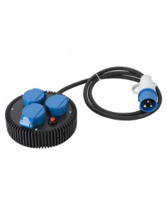 Multipresa tavolo Fanton 42090 HI PRO Cee con Disgiuntore Termico Nero