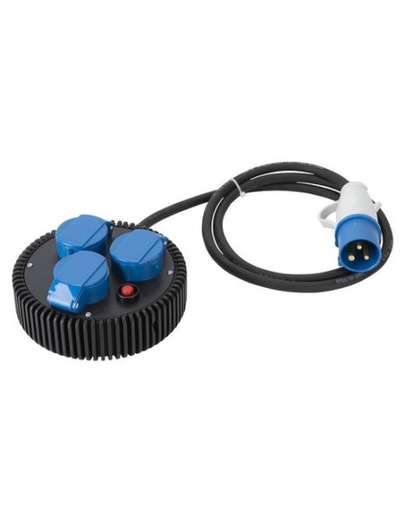 Multipresa tavolo Fanton 42090 HI PRO Cee con Disgiuntore Termico Nero