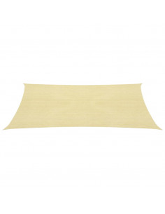 Parasole a vela HDPE Quadrato 3,6x3,6 m Beige 2