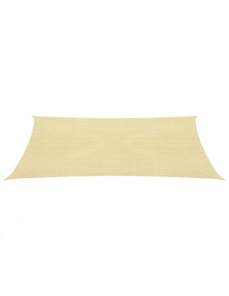 Parasole a vela HDPE Quadrato 3,6x3,6 m Beige