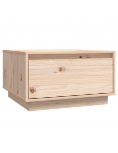 Tavolino da Salotto 55x56x32 cm Legno Massello di Pino 2