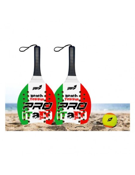 Set racchette con palla Mandelli 704100051 SPORT ONE Pro Color Beachte