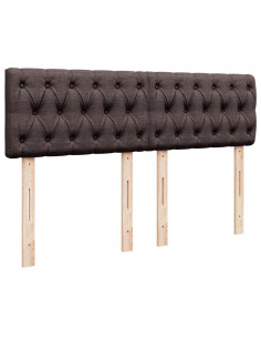 Giroletto a Molle con Materasso Marrone Scuro 160x200cm Tessuto 2