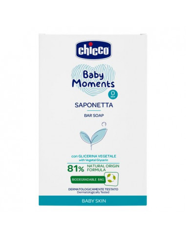 Sapone bambini Chicco 00010398000000 BABY MOMENTS Solido per Le Mani