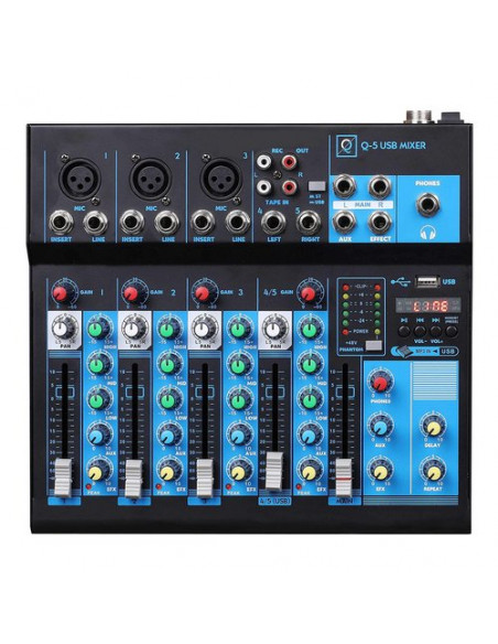 Mixer disc jockey Oqan 625809 Q5 Usb Mkii Black Black