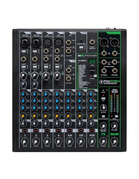 Mixer disc jockey Mackie PROFXV3 SERIES 10 Canali Black Black