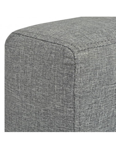 2 Pz Set di Divani in Stoffa Grigio Chiaro