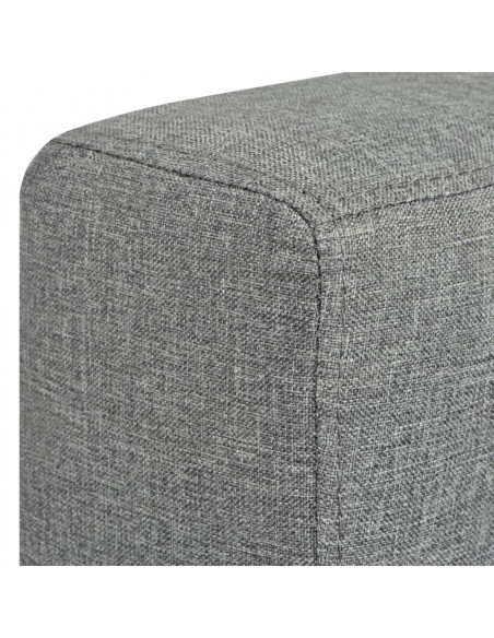 2 Pz Set di Divani in Stoffa Grigio Chiaro