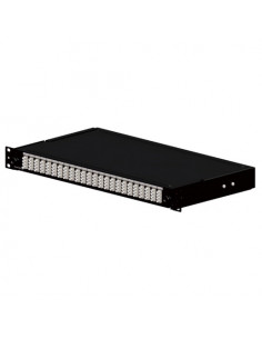 Optical Panel loaded with 12 SC SimplexSinglemode adapters - Black