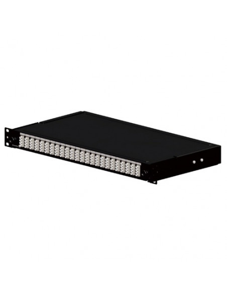 Optical Panel loaded with 12 SC SimplexSinglemode adapters - Black