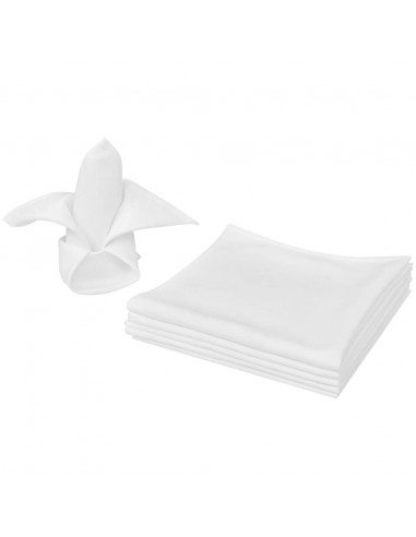 Tovaglioli da Tavola 100 pz Bianchi 50 x 50 cm