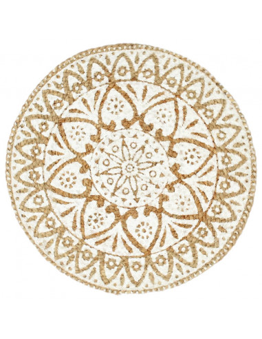 Tovagliette 4 pz Bianche 38cm Rotonde in Juta