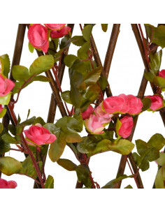 Traliccio Edera Artificiale Espandibile Rosa Scuro 180x60 cm