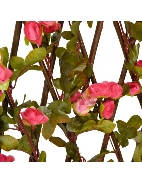 Traliccio Edera Artificiale Espandibile Rosa Scuro 180x60 cm