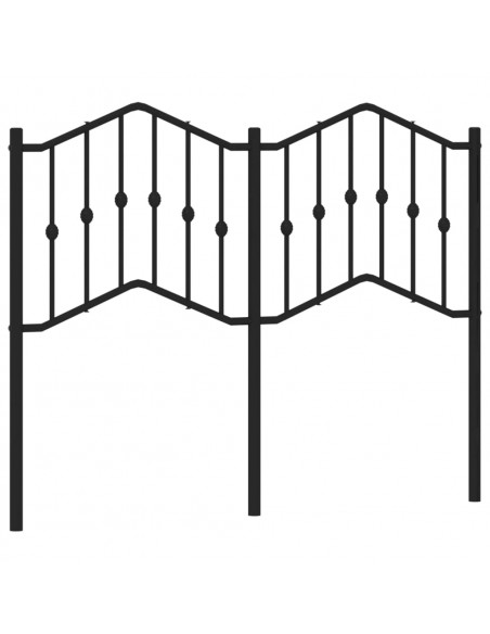 Testiera in Metallo Nero 120 cm
