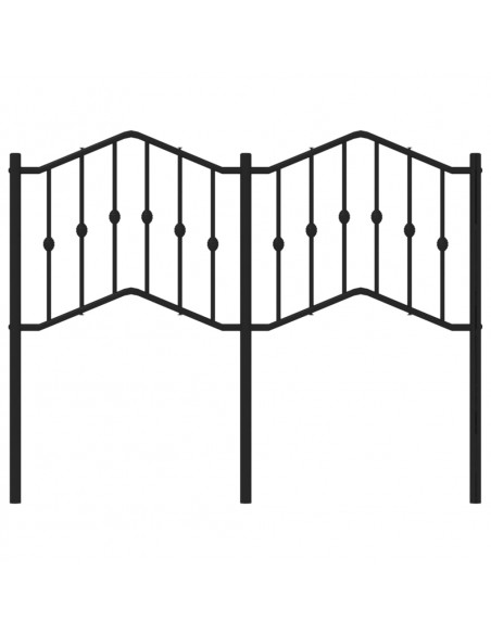 Testiera in Metallo Nero 120 cm