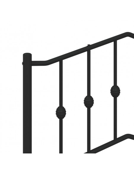 Testiera in Metallo Nero 120 cm