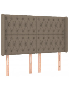 Testiera ad Orecchio Tortora 163x16x118/128 cm in Tessuto 2